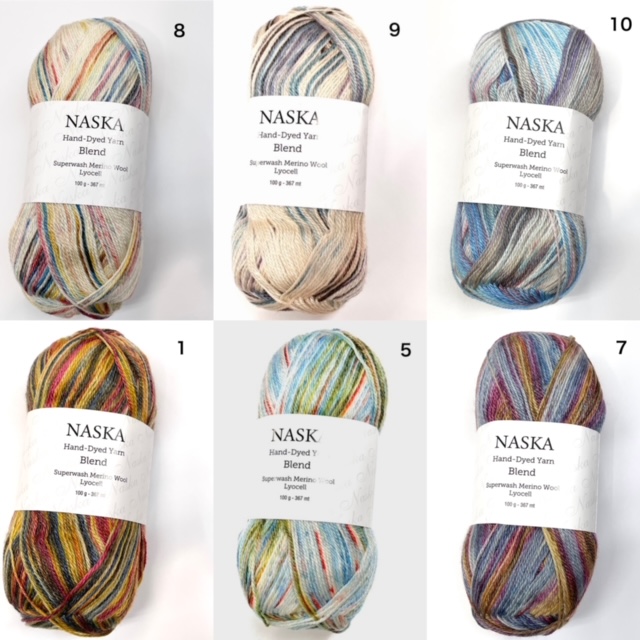 素材/材料NASKA Hand-Dyed Yarn 手染め　全色6玉セット